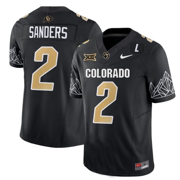 Youths Kids Mens Womens 2 Shedeur Sanders Black Vapor Stitched Jersey